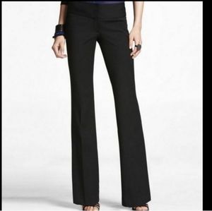Express Editor Black Flare Pants Wide Waistband Work Trousers Size 10S